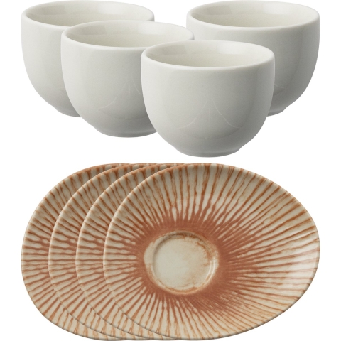 Arthur Krupp Koffieset Sunlight - Red - Organic - 8-Delig