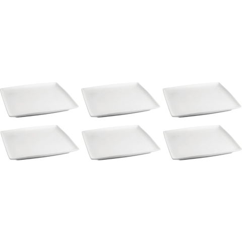 BonBistro Ontbijtbord / Dessertbord Yong Squito 18 x 18 cm - Wit - 6 stuks