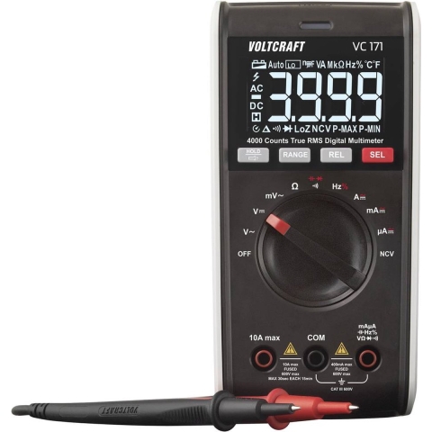 VOLTCRAFT VC171 Multimeter Digitaal CAT III 600 V Weergave (counts): 4000