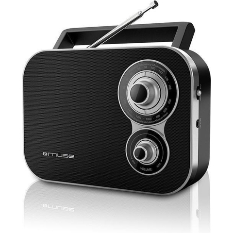 Muse M-051 R Transistorradio VHF (FM), FM, Middengolf Zwart