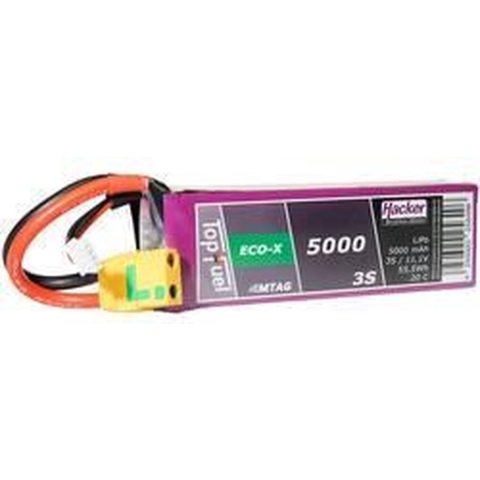 Hacker LiPo accupack 11.1 V 5000 mAh Aantal cellen: 3 20 C Softcase XT90