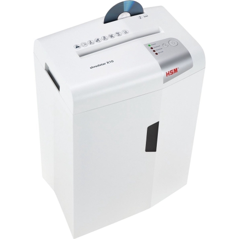 HSM shredstar X10 Papierversnipperaar 10 vellen Cross cut 4.5 x 30 mm P-4 20 l Ook geschikt voor CDs, DVDs, Nietjes, Paperclips, Creditcards