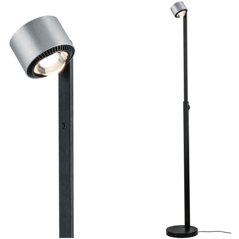 Paulmann Aldan 79717 Staande LED-lamp LED 17 W Aluminium (geborsteld), Zwart