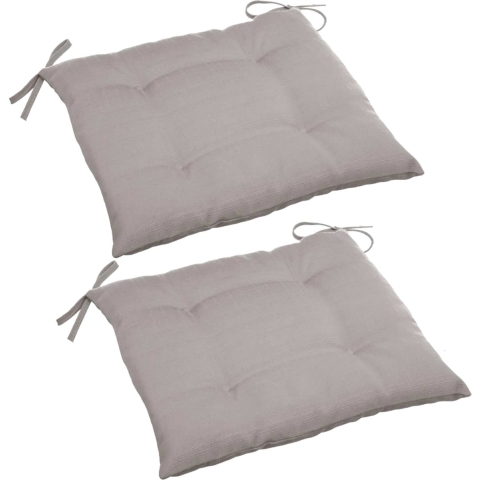 Hesperide stoelkussens - 4x - binnen/ buiten stoelen - taupe - 40 x 4 cm -