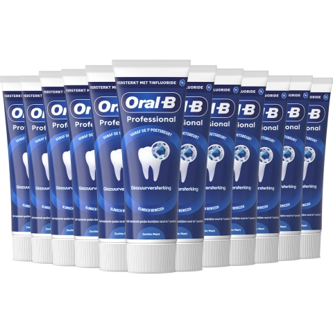 12x Oral-B Tandpasta Professional Glazuurversterkend Reiniging Munt 75 ml