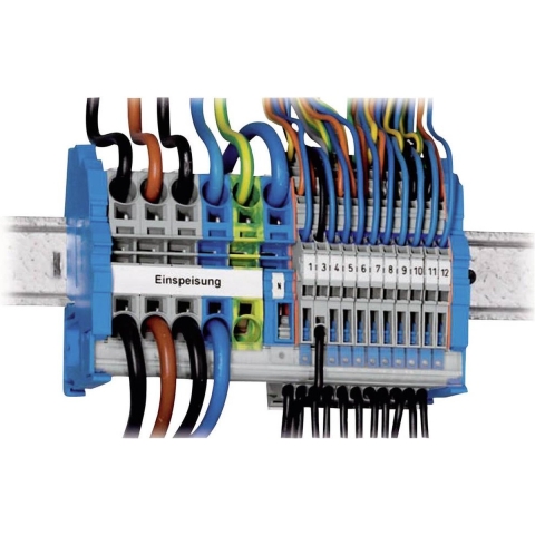 WAGO 821-104 Verdeler-serieklem Grijs, Blauw, Groen, Geel 1 set(s)
