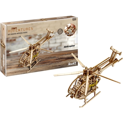 Revell Tiny Adventures - Helicopter (houten bouwset)