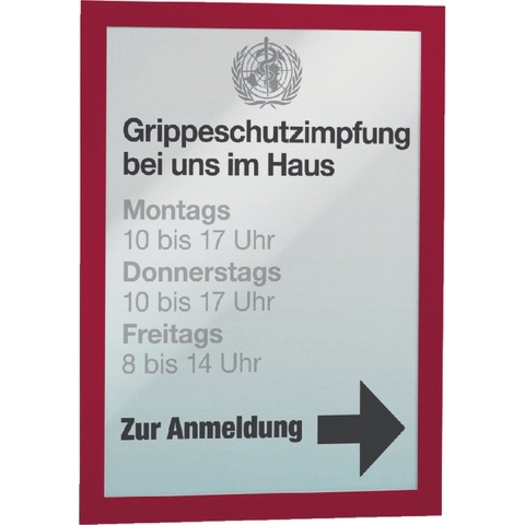 Durable Magneetkader | DIN A3 rood | zelfklevend | 2 stuks in zak - 487303 487303
