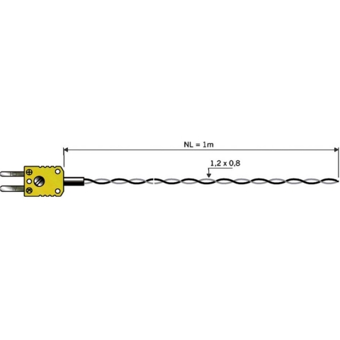 B + B Thermo-Technik 0600 1301 Luchtsensor -50 tot +260 °C Sensortype K