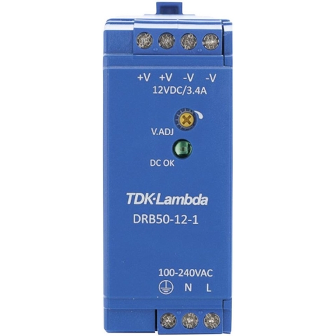 TDK-Lambda DRB50-12-1 DIN-rail netvoeding 12 V/DC 4.2 A 50.4 W Aantal uitgangen: 1 x Inhoud: 1 stuk(s)