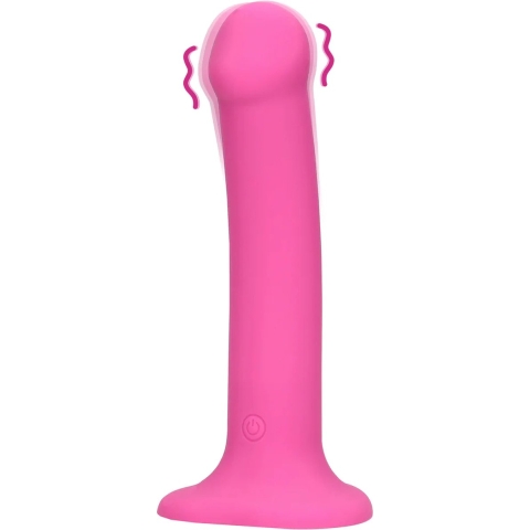 Loveline Vibrerende Dildo met Eikel en Zuignap - Medium