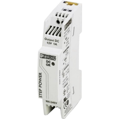Phoenix Contact STEP-PS/48AC/24DC/0.5 DIN-rail netvoeding 24 V/DC 0.55 A 24 W Aantal uitgangen: 1 x Inhoud: 1 stuk(s)