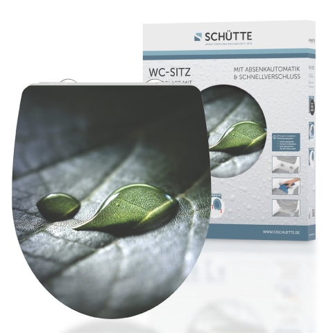 Schutte Duroplast High Gloss WC-bril RAINDROP met soft-close en quick-release
 - 82583 82583