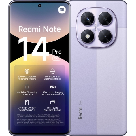 Xiaomi Redmi Note 14 Pro -5g - 256gb Lavender Paars 256 Gb