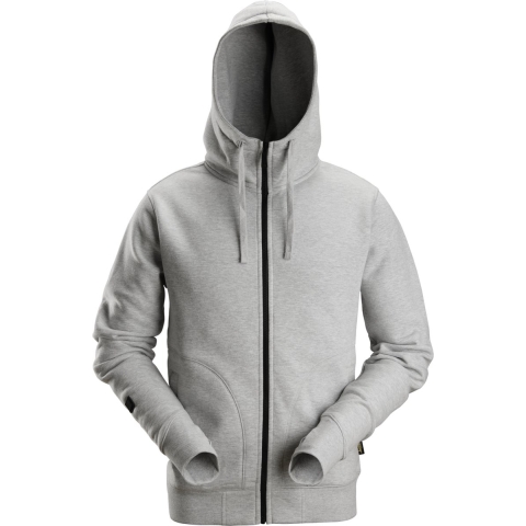 Snickers 2890 AllroundWork Trui Met Capuchon Volledige Rits - Grijs Melange - Maat S