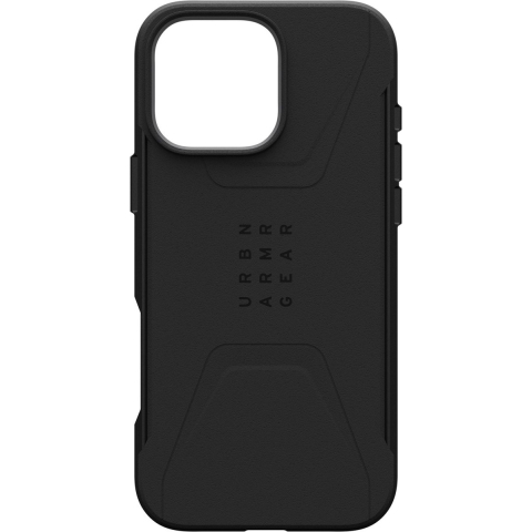Urban Armor Gear Civilian MagSafe Case Backcover Apple iPhone 16 Pro Max Zwart MagSafe compatible
