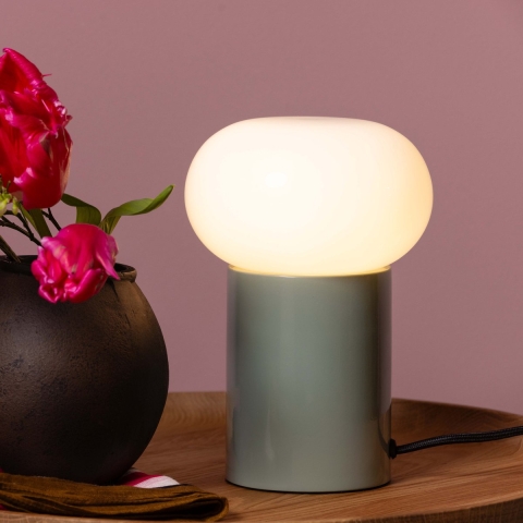 Brilliant Knut 99002/84 Tafellamp E27 25 W Groen, Wit