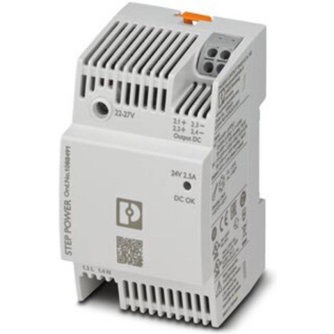 Phoenix Contact STEP3-PS/1AC/24DC/2.5/PT DIN-rail netvoeding 24 V/DC 2.5 A 60 W Aantal uitgangen: 1 x Inhoud: 1 stuk(s)