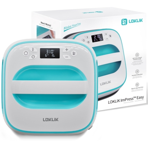 Loklik Easy Heat Press Verwarmingspers Turquoise