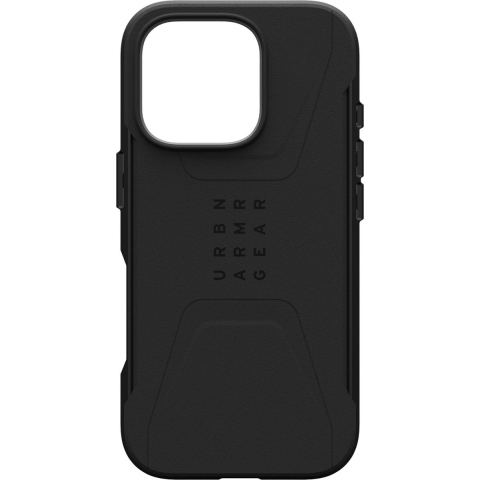 Urban Armor Gear Civilian MagSafe Case Backcover Apple iPhone 16 Pro Zwart MagSafe compatible