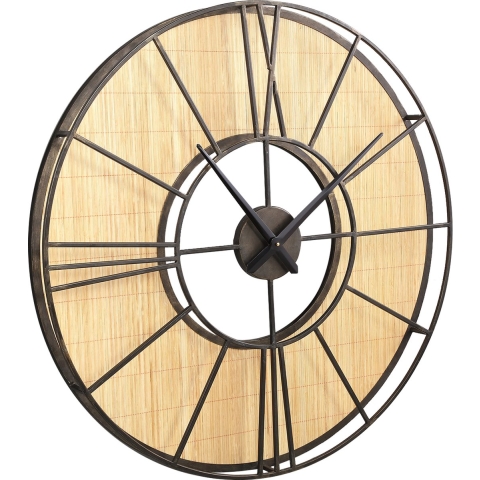 PTMD Klok Andis - 85x9x85 cm - Metaal - Naturel