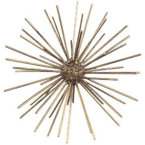 PTMD Decoratieve object Spike Gerris - 20x20x20 cm - Metaal - Goud