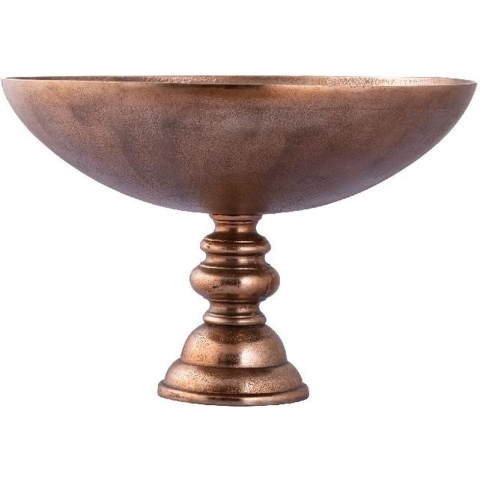 PTMD Schaal Norbert - 41x41x28 cm - Aluminium - Koper