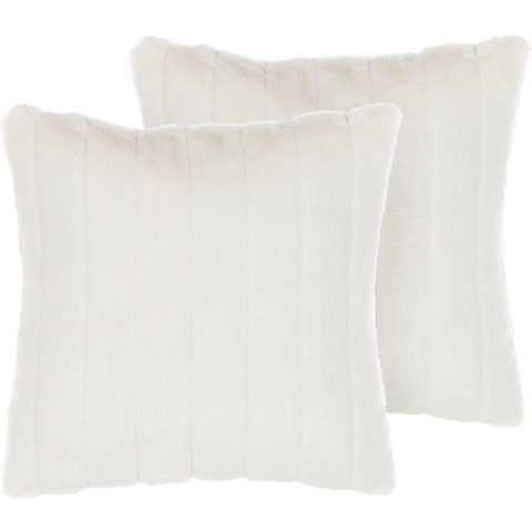 Beliani - PUMILA - Sierkussen set van 2 - Wit - Polyester