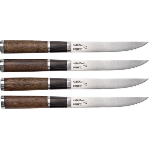 Homey&apos;s Keith Haring Collection - steakmessenset - 4 stuks - 12 cm