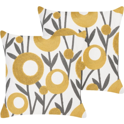 Beliani-SHALLOT-Sierkussen set van 2-Multicolor-45 x 45 cm-Katoen