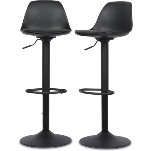 sweeek - Verstelbare barkruk 61,5|83,5cm kunstleer (set van 2)