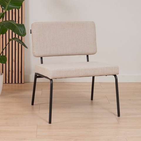 Bronx71 Scandinavische fauteuil Espen beige gerecyclede stof