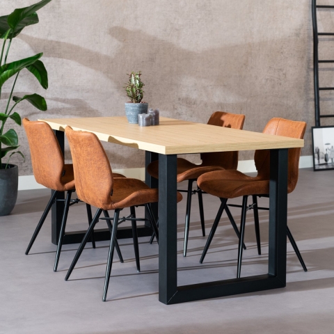 Bronx71 Eettafel Alec melamine eiken 160 x 80 cm