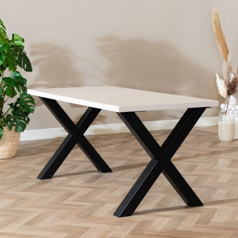Bronx71 Eettafel Bodo melamine beige 160 x 80 cm