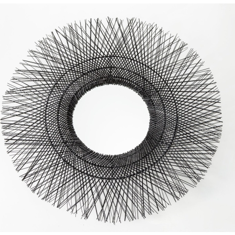 Fine Asianliving Ronde Wandspiegel Midrib Handgewoven