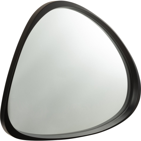J-Line miroir Giles - verre - noir - large - Ø 90 cm