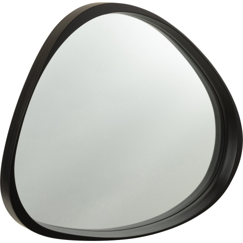 J-Line miroir Giles - verre - noir - small - Ø 71 cm