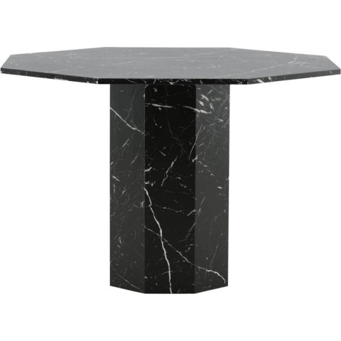 Svea - Lino ronde eettafel - ø110 cm - marmer - zwart