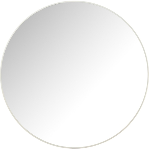 Spiegel Rond Glas|metaal Wit Large