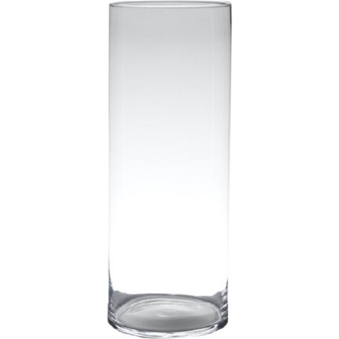 Hakbijl Glass Vaas - cilinder - glas - transparant - 12 x 30 cm