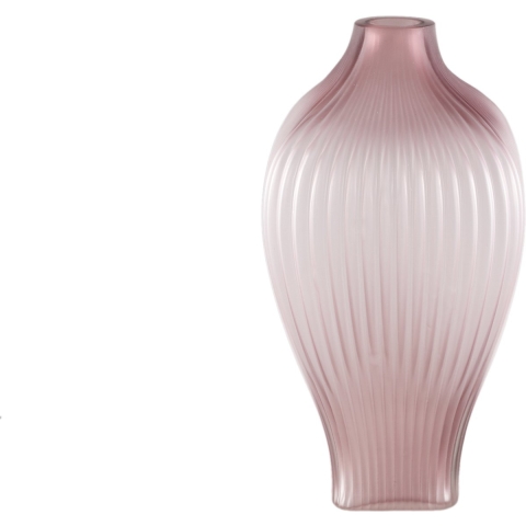 PTMD Halde Light Purple solid glass vase ribbed high