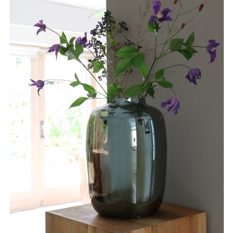 Vase The World Artic M gloss grey Ø25 x H35 cm