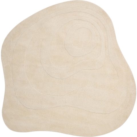 Beliani - GORANO - Vloerkleed - Beige - 160 x 160 cm - Viscose
