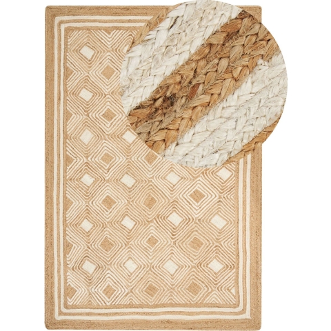 Beliani - MENGEN - Vloerkleed - Beige - 200 x 300 cm - Jute