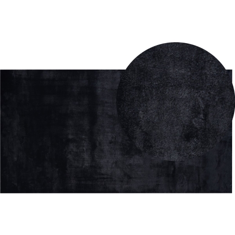 Beliani - MIRPUR - Shaggy vloerkleed - Zwart - 80 x 150 cm - Polyester