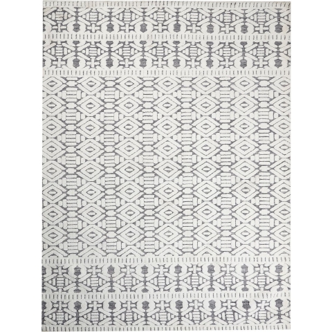 Beliani - SIBI - Vloerkleed - Wit|Grijs - 300 x 400 cm - Polyester