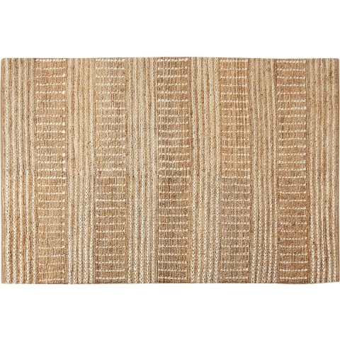 Beliani-KAMBERLI-Laagpolig vloerkleed-Beige-200 x 300 cm-Jute