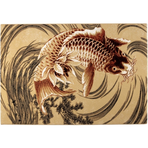 Bold Monkey The Legend Of Koi &apos;vloerkleed 160x230 beige|oranje rood