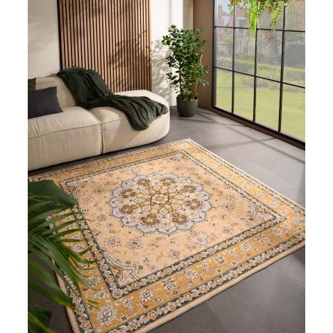 Heritaged Buitenkleed vierkant Vintage - Valenca Nova geel - 230x230
