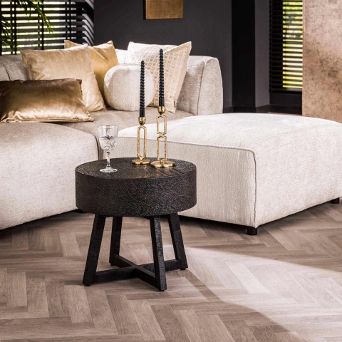 Fraaai Sonja salontafel ø50 - ferro metallic
